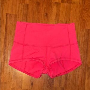 lululemon athletica High-Waist Neon Pink Workout Shorts